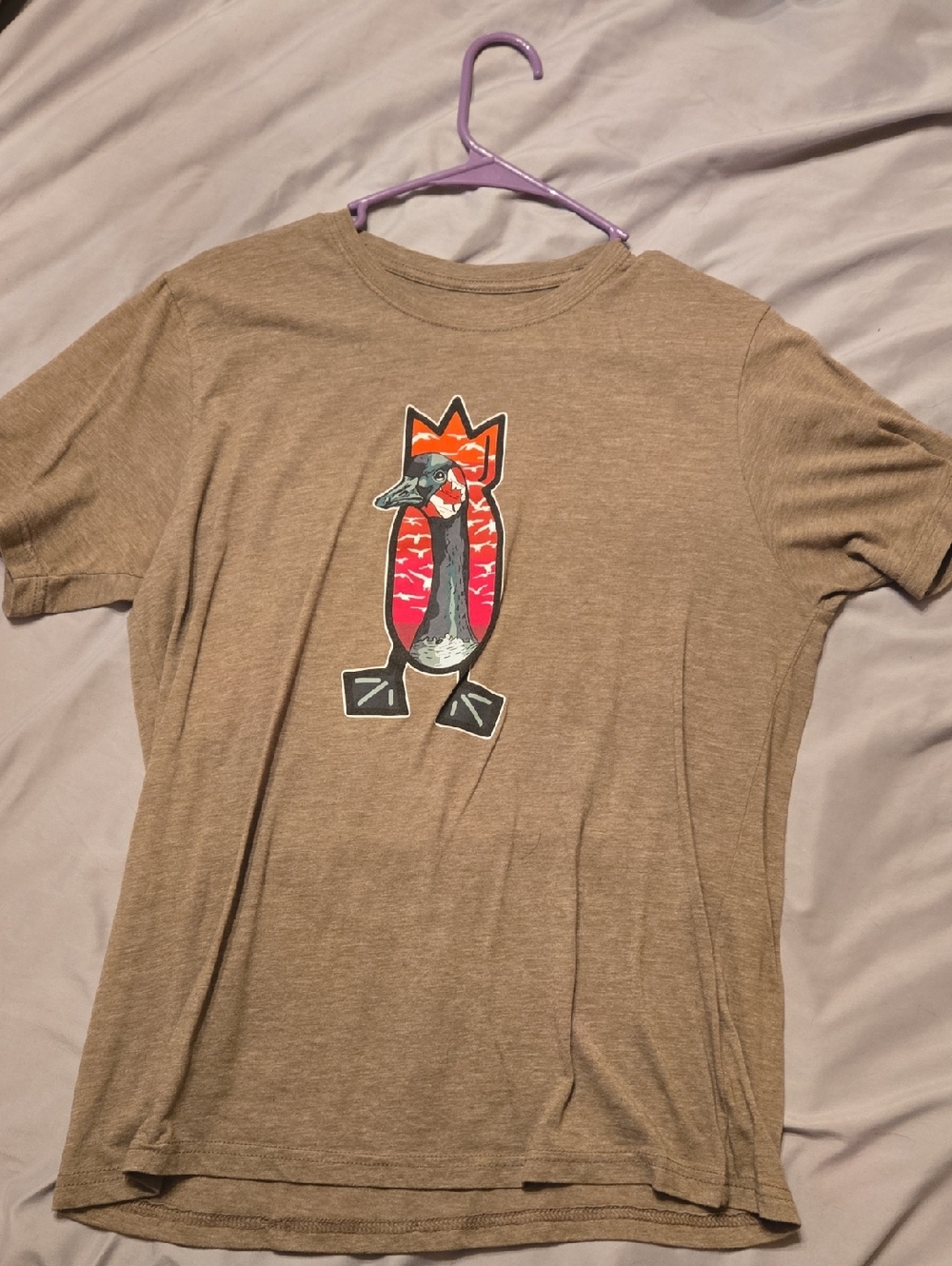 Men's Short Sleeve Graphic Tee in Tan - Casual Everyday Shirt